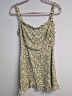 Lush Pale Green Mini Dress
